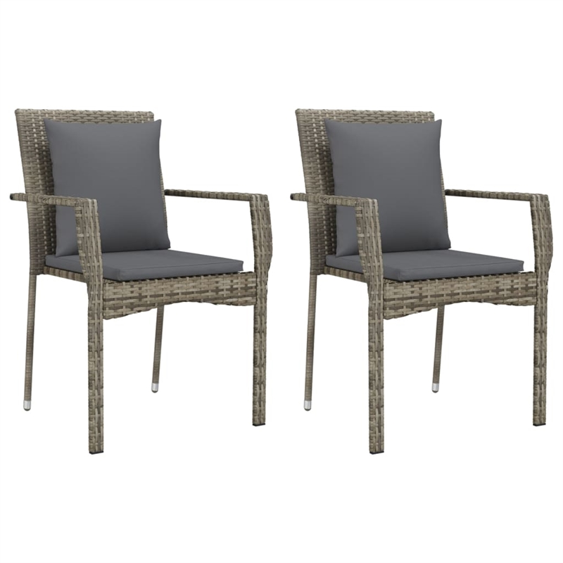 Bowery Hill Poly Rattan Medium Modular Garden Dining Set in Black and Gray