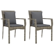 Bowery Hill Poly Rattan Medium Modular Garden Dining Set in Black and Gray
