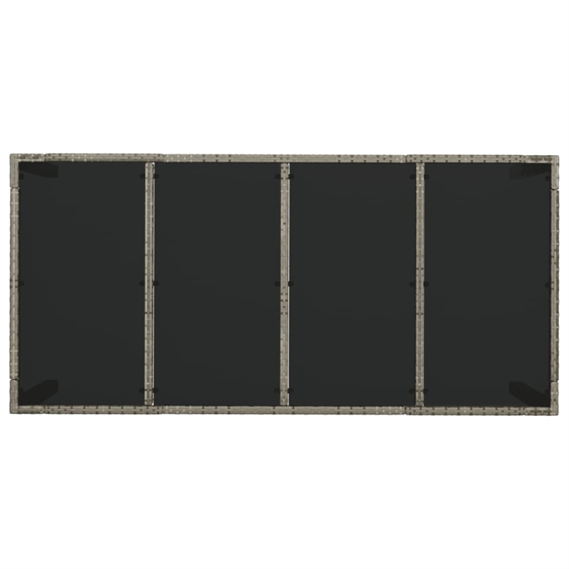 Bowery Hill Contemporary Weather-Resistant 7 Piece Garden Dining Set in Gray