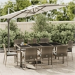 Bowery Hill PE Rattan Large Modular Garden Dining Set in Gray