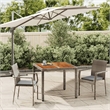 Bowery Hill PE Rattan Medium Modular Garden Dining Set in Gray