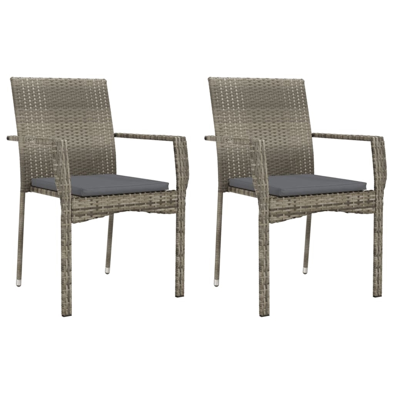 Bowery Hill PE Rattan Medium Modular Garden Dining Set in Gray