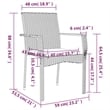 Bowery Hill PE Rattan Medium Modular Garden Dining Set in Gray
