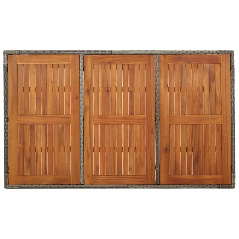 Bowery Hill PE Rattan Medium Modular Garden Dining Set in Gray