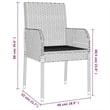 Bowery Hill Contemporary Weather-Resistant Garden Dining Set in Black