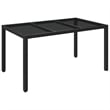 Bowery Hill Contemporary Weather-Resistant Garden Dining Set in Black