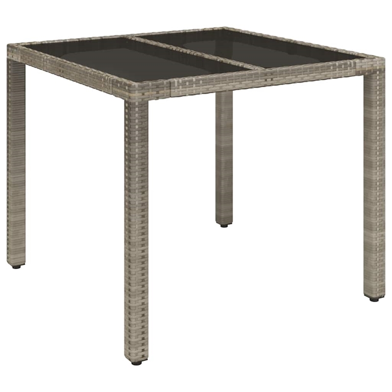 Bowery Hill Contemporary Weather-Resistant 5 Piece Garden Dining Set in Gray