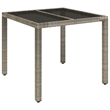 Bowery Hill Contemporary Weather-Resistant 5 Piece Garden Dining Set in Gray
