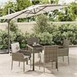 Bowery Hill Contemporary Weather-Resistant 5 Piece Garden Dining Set in Gray