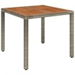 Bowery Hill Contemporary Weather-Resistant 3 Piece Garden Dining Set in Gray