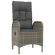 Bowery Hill Contemporary Garden Dining Set in Black and Gray