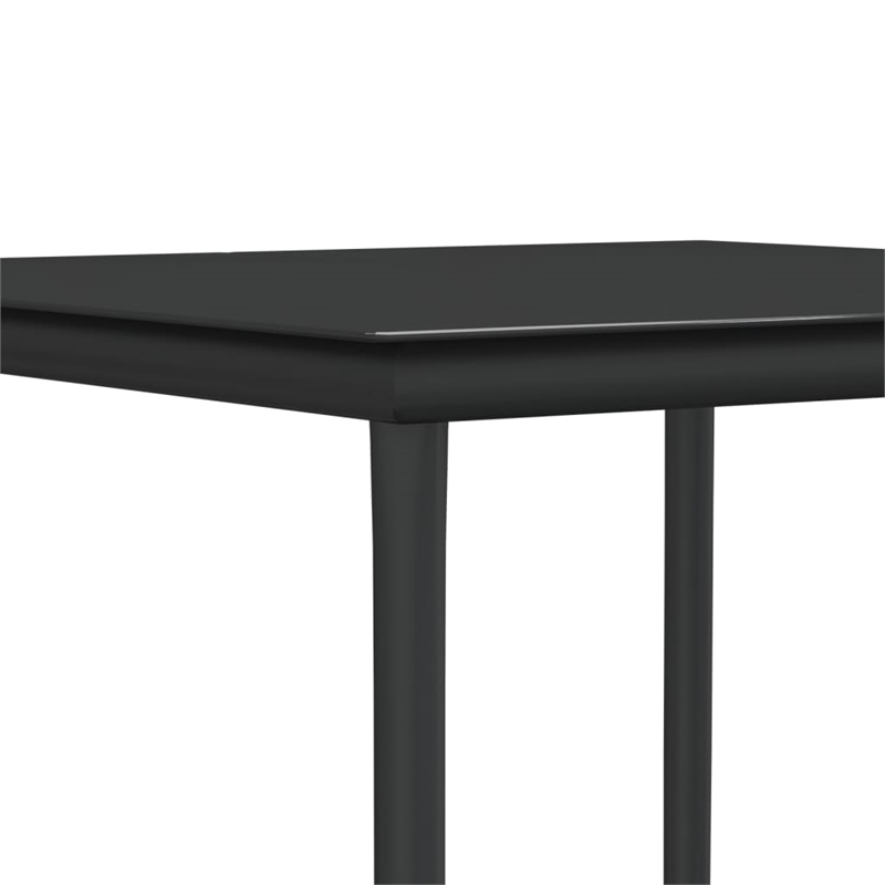 Bowery Hill Contemporary Outdoor Dining Set in Brown/Black/Cream White
