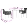 Bowery Hill Contemporary Garden Dining Set in Black/Light Gray