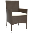 Bowery Hill Contemporary Weather-Resistant 9 Piece Patio Dining Set in Brown