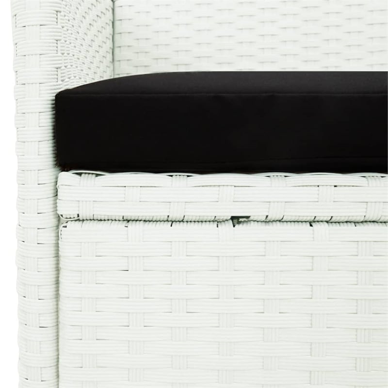Bowery Hill Contemporary 9 Piece Patio Dining Set White/Black