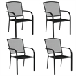 Bowery Hill E-Coated and Powder-Coated Garden Dining Set in Anthracite/Gray