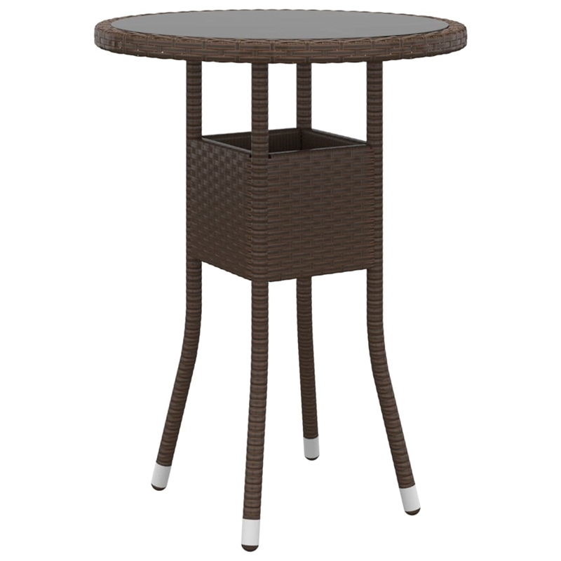 Bowery Hill Contemporary Garden Dining Set in Brown/Cream White