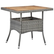 Bowery Hill Contemporary Poly Rattan Medium Garden Dining Set in Gray
