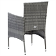 Bowery Hill Contemporary PE Rattan/Aluminum Dining Set in Gray