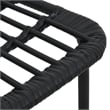 Bowery Hill Poly Rattan/Powder-Coated Steel/Tempered Glass Dining Set in Black