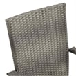 Bowery Hill Contemporary Dining Set Table in Brown/Chair in Gray