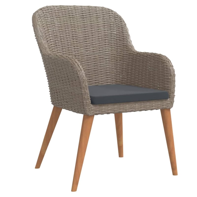 Bowery Hill Contemporary Weather-Resistant Garden Dining Set in Brown
