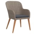 Bowery Hill Contemporary Weather-Resistant Garden Dining Set in Brown