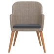 Bowery Hill Contemporary Weather-Resistant Garden Dining Set in Brown