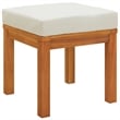 Bowery Hill Contemporary Garden Dining Set Cream White/Natural Wood