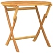 Bowery Hill Teak Wood Medium Foldable Garden Dining Set in Natural