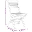 Bowery Hill Teak Wood Medium Foldable Garden Dining Set in Natural