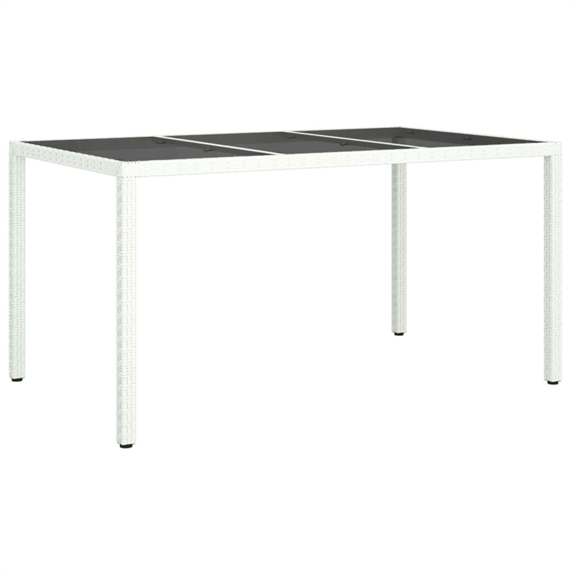 Bowery Hill Contemporary Patio Dining Set White/Black - Set of 4