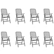 Bowery Hill Contemporary 9 Piece Garden Dining Set in Anthracite
