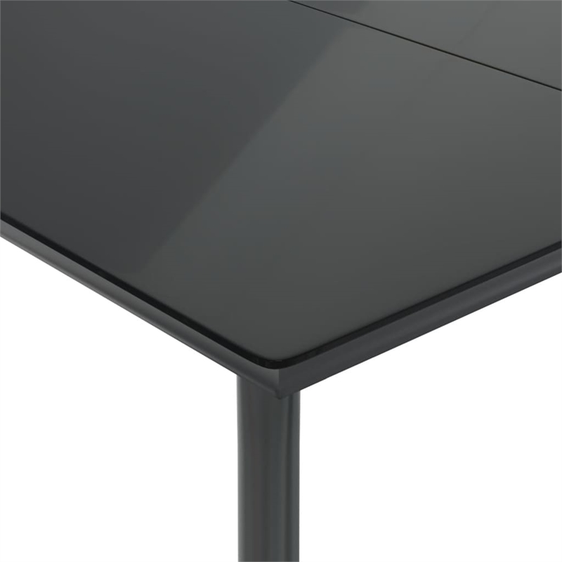 Bowery Hill 3 Piece Steel Garden Dining Set in Beige/Cream White/Black