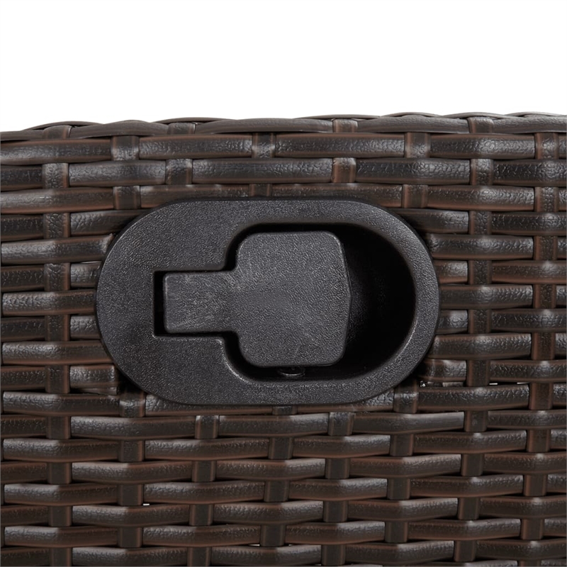 Bowery Hill 5 Piece Rattan Garden Dining Set in Black/Cream White