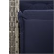 Bowery Hill 5 Piece Poly Rattan Garden Dining Set in Gray/Black/Navy Blue