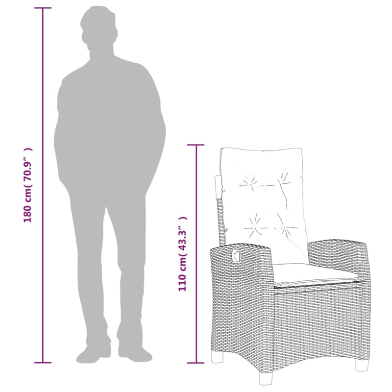 Bowery Hill 9 Piece Steel Garden Dining Set in Black/Cream White