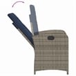 Bowery Hill Contemporary 3 Piece Poly Rattan Garden Dining Set in Gray