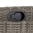 Bowery Hill Contemporary 3 Piece Poly Rattan Garden Dining Set in Gray