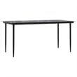 Bowery Hill 7 Piece Rattan Garden Dining Set in Black/Cream White