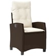 Bowery Hill 7 Piece Rattan Garden Dining Set in Black/Cream White