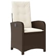Bowery Hill 9 Piece Rattan Garden Dining Set in Black/Cream White
