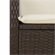 Bowery Hill 9 Piece Rattan Garden Dining Set in Black/Cream White