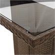 Bowery Hill 9 Piece Rattan Garden Dining Set in Black/Cream White