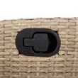 Bowery Hill Contemporary 5 Piece Poly Rattan Garden Dining Set in Black