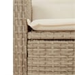 Bowery Hill Contemporary 5 Piece Poly Rattan Garden Dining Set in Black
