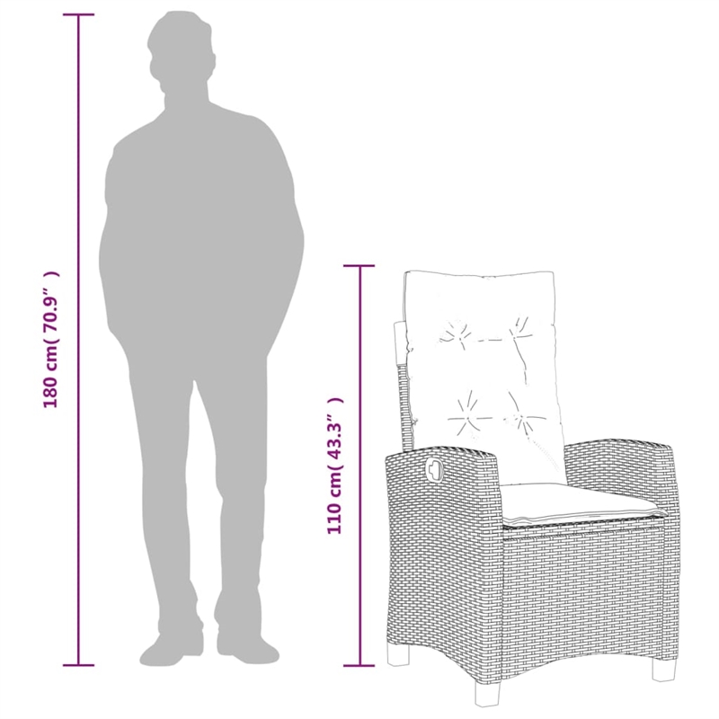 Bowery Hill 5 Piece Poly Rattan Garden Dining Set in Black/Dark Gray