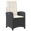Bowery Hill 9 Piece Rattan Garden Dining Set in Black/Cream White