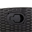 Bowery Hill 9 Piece Rattan Garden Dining Set in Black/Cream White