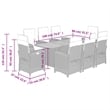 Bowery Hill 9 Piece Poly Rattan Garden Dining Set in Black and Brown